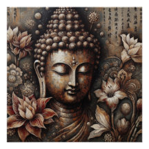 PEINTURE VISAGE BUDDHA #5
