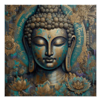 PEINTURE VISAGE DE BUDDHA #9