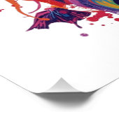 Poster Peinture Whimsical Rainbow Llama (Coin)