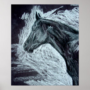 Poster Peintures de chevaux réalistes ..Images de chevaux