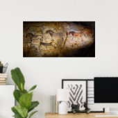 POSTER PEINTURES DE GROTTE PRÉHISTORIQUE (Bureau à domicile)