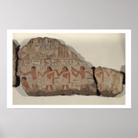 Poster Peintures de Metjetji, détail des prêtres de culte (Devant)