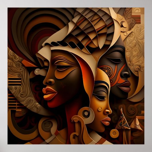 Poster Peintures féminines Abstraites (Devant)