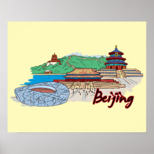 Poster Pékin Chine Voyages