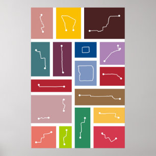 Poster Pékin - Palettes de transport en commun