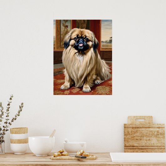 Poster Pekingese - Chien Art Imprimer (Cuisine)