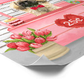 Poster pekingese Chien Valentine's Day Kissing Booth (Coin)