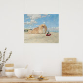 Poster Pekingese en bord de mer (Cuisine)