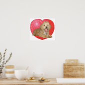 Poster Pékinois / Croisement Caniche Saint-Valentin (Cuisine)
