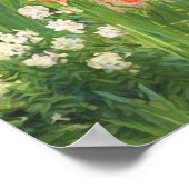 Poster Pékinois dans un jardin (Coin)