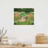 Poster Pékinois dans un jardin (Cuisine)