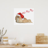 Poster Pékinois Père Noël (Cuisine)