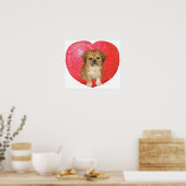 Poster Pékinois / Shih Tzu Saint-Valentin (Cuisine)