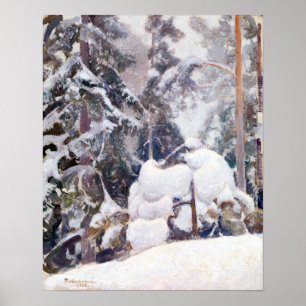 Poster Pekka Halonen Paysage hivernal