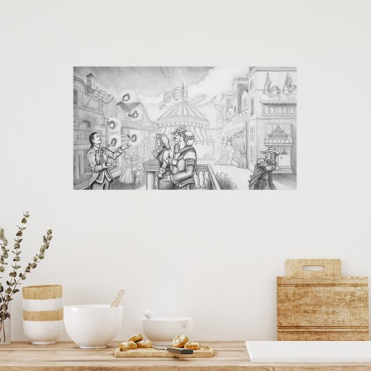 Poster Pèlerins Progrès Vanity Fair (Cuisine)