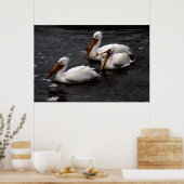 Poster Pélicans à Whitemouth River (Manitoba) (Cuisine)