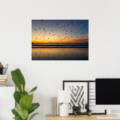 Poster Pélicans au coucher du soleil - Venice Beach, CA (Bureau à domicile)