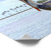 Poster Pélicans Brown et palmiers (Coin)