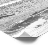 Poster Pélicans Brown noirs et blancs dans l'océan 16x20 (Coin)