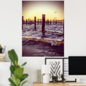 Poster Pélicans dans la baie (Bureau à domicile)