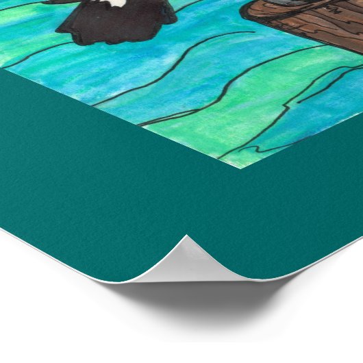 Poster Pélicans Imprimer (Coin)