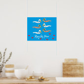 Poster Pélicans priant pour la paix : (Cuisine)