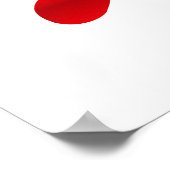Poster Pellicule de peinture rouge (Coin)