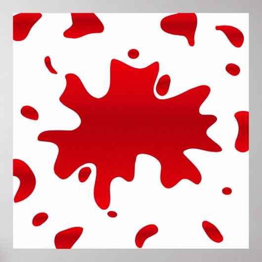 Poster Pellicule de peinture rouge (Devant)