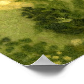 Poster Pelouse d'été, peinture en laine, nuances vert pay (Coin)