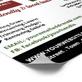 Poster Pelouse sur l'herbe, services d'entretien de pelou (Coin)