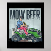 Poster Pelouse tondeuse papa mow bière drôle machine à he (Devant)