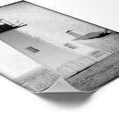 Poster Pemaquié Point Maine Phare Noir et Blanc (Coin)