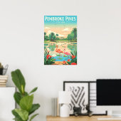 Poster Pembroke Pines Floride vintage (Bureau à domicile)