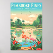 Poster Pembroke Pines Floride vintage (Devant)