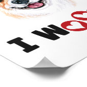 Poster Pembroke Welsh Corgi Dog I Woof You (Coin)