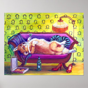 Poster Pembroke Welsh Corgi Imprimer