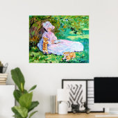 Poster Pembroke Welsh Corgi Imprimer Printemps (Bureau à domicile)