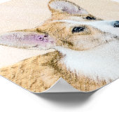 Poster Pembroke Welsh Corgi Peinture - Art Chien original (Coin)