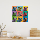 Poster Pembroke Welsh Corgi Pop-Art (Cuisine)