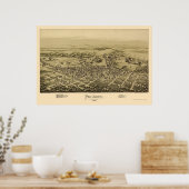 Poster Pen Argyl, PA Carte panoramique - 1894 (Cuisine)