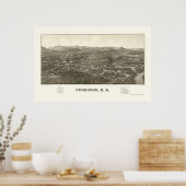 Poster Penacook, NH Panoramic Map - 1887 (Cuisine)