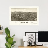Poster Penacook, NH Panoramic Map - 1887 (Bureau à domicile)
