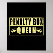 Poster Penalty Box Queen Funny Ice Hockey (1)  (Devant)