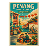 Penang, Malaisie, dans un voyage rétro vibrant