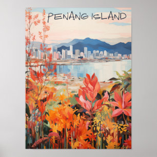 Poster Penang Malaisie Voyage Ville Peinture Esthétique