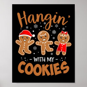 Poster Pendant avec mes cookies femmes pain d'épice Noël
