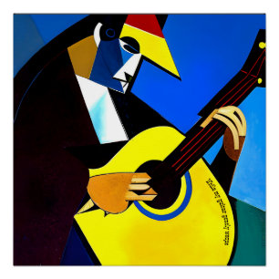 Poster Pendant que ma guitare pleure doucement le guitari
