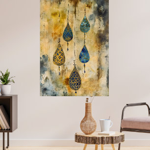 Poster Pendants suspendus dans un style artistique rappel
