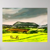 Poster Pendle Hill (Devant)
