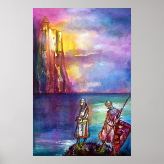 Poster PENDRAGON Chevaliers Médiévaux,Coucher de soleil s (Devant)